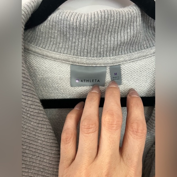 Athleta Shawl Neck Cotton Wrap Jacket - Picture 2 of 4